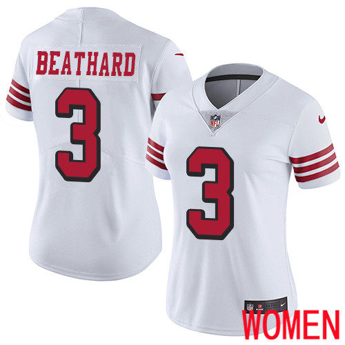 San Francisco 49ers Limited White Women C. J. Beathard NFL Jersey #3 Rush Vapor Untouchable